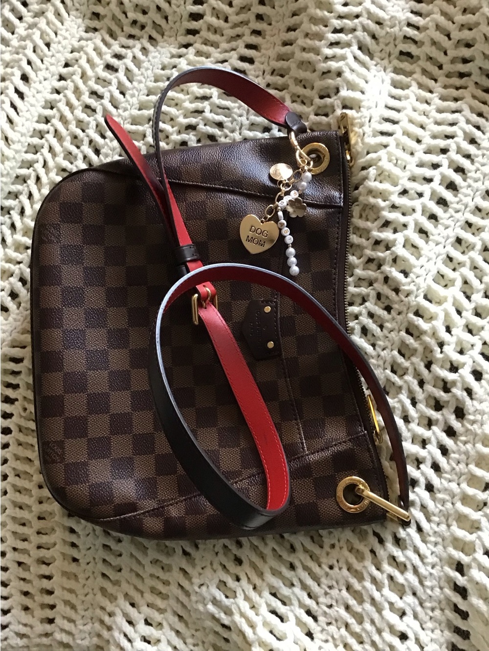 Louis Vuitton Brown and Red Shoulder Bag - Picture 13 of 15
